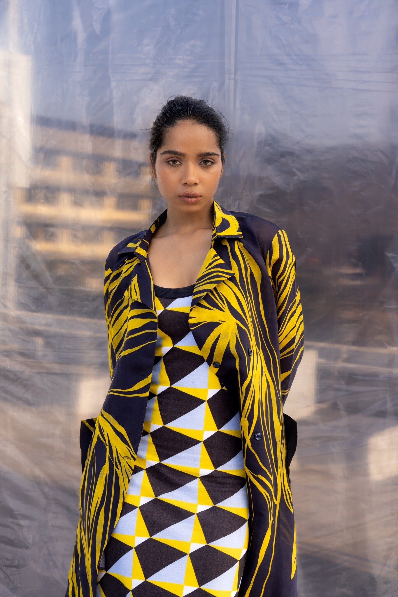 Navy String Silk Trench - CiceroniTrench CoatBENNCH