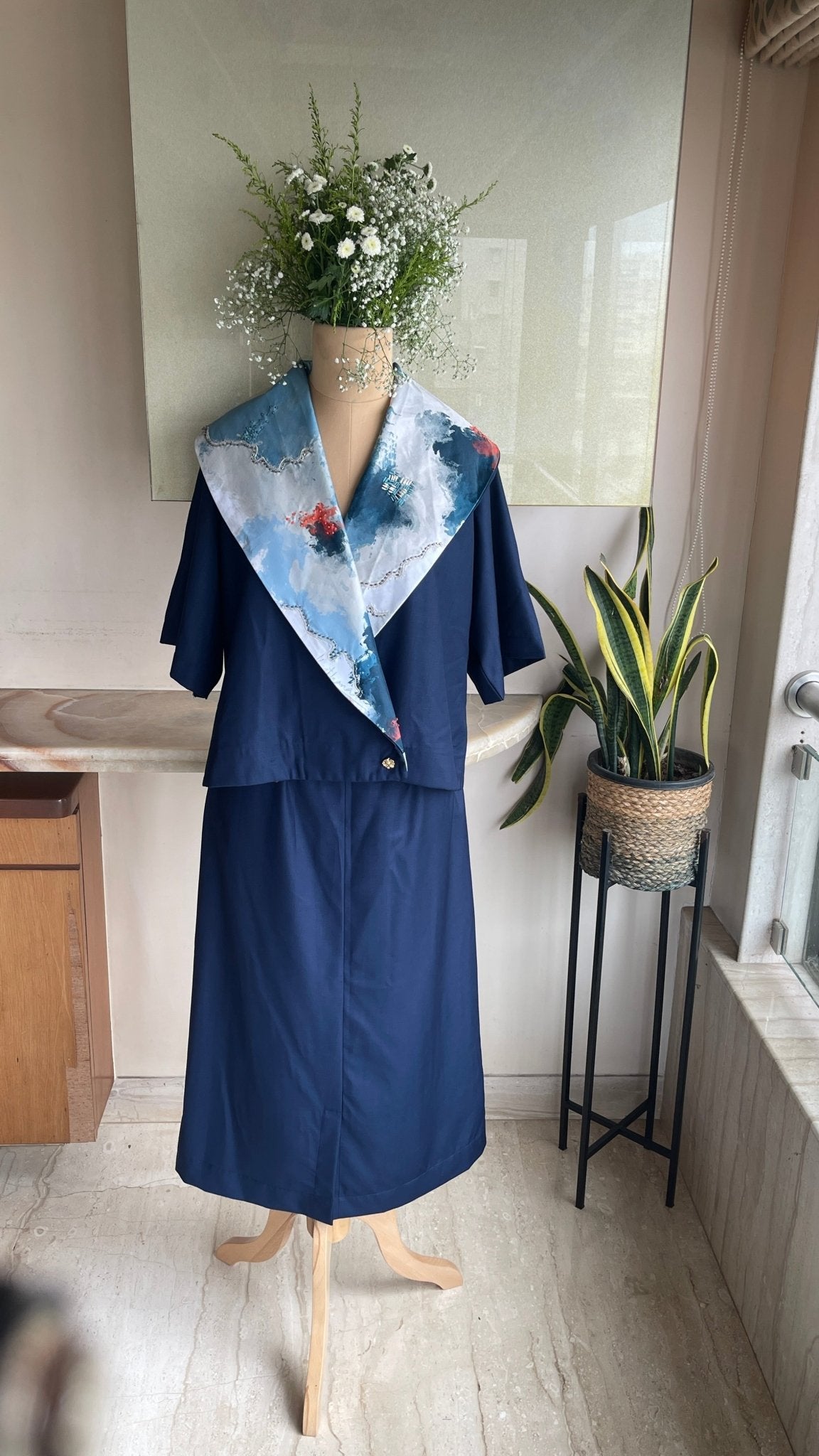 Nebula Scarf Top with Skirt - CiceroniSkirt SetArtbeats by Keerthana