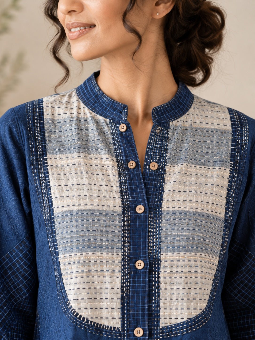 Neel Shirt - Indigo - CiceroniWomen ShirtsThe Woven Lab