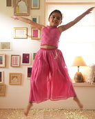 Neelkamal coord set in pink and gold - CiceroniKurta Set, Festive WearLove The World Today