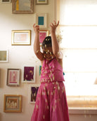 Neelkamal coord set in pink and gold - CiceroniKurta Set, Festive WearLove The World Today