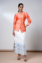 Nella – Coral Breeze Wrap Top + Denim Skirt - CiceroniSkirt SetMadder Much