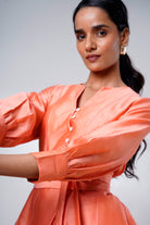Nella – Coral Breeze Wrap Top + Denim Skirt - CiceroniSkirt SetMadder Much