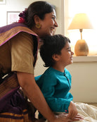 Nilima kurta in teal with motif - CiceroniKurta, Festive WearLove The World Today