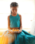 Nilima lehenga set in teal - CiceroniLehenga SetLove The World Today