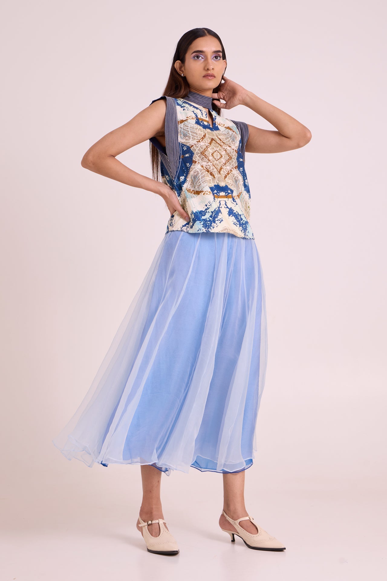 Niloy - Drift Away Divided Skirt + Square Top - CiceroniSkirt SetMadder Much