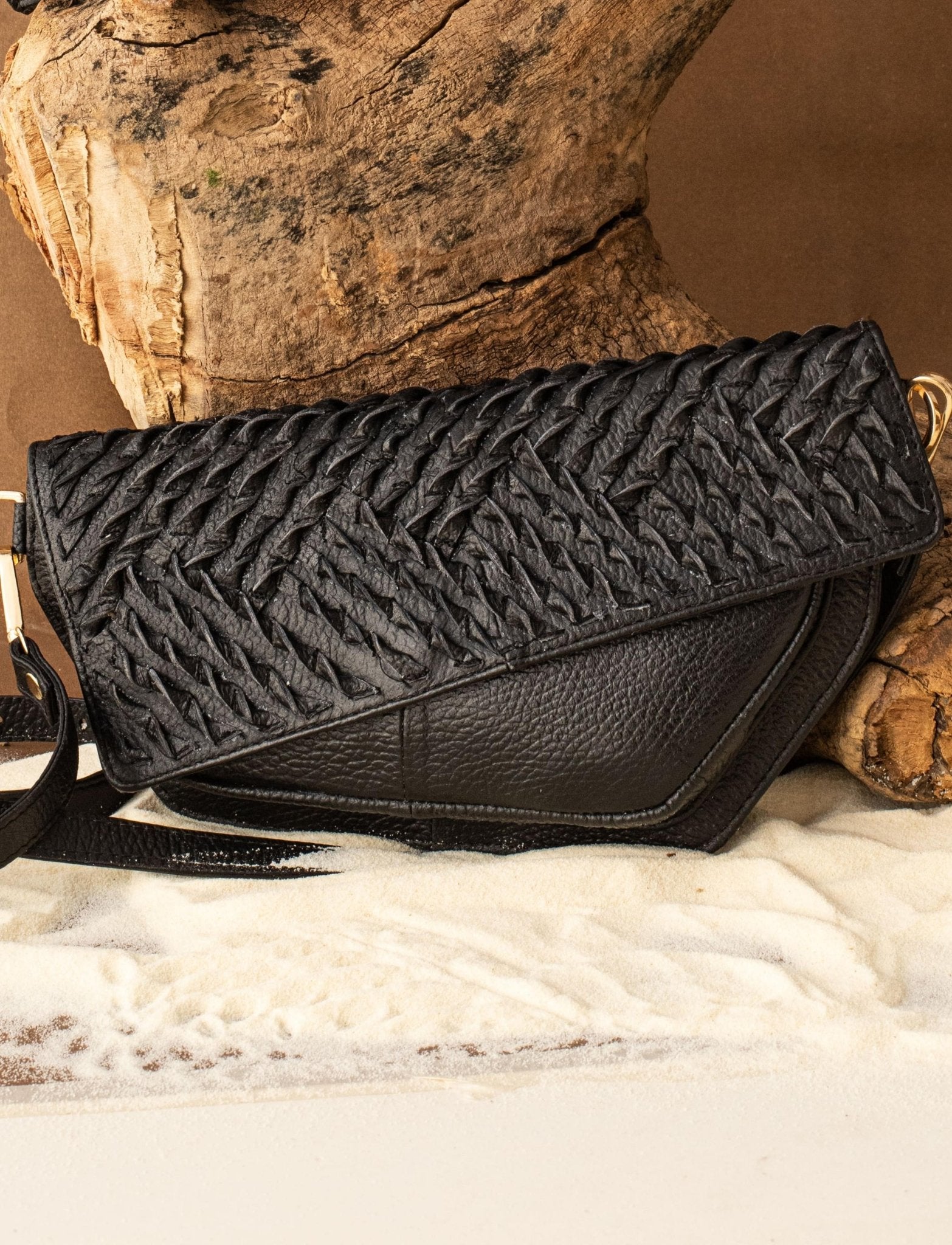 Nitin Bal Runway in Black Khai Crossbody - CiceroniWalletEconock