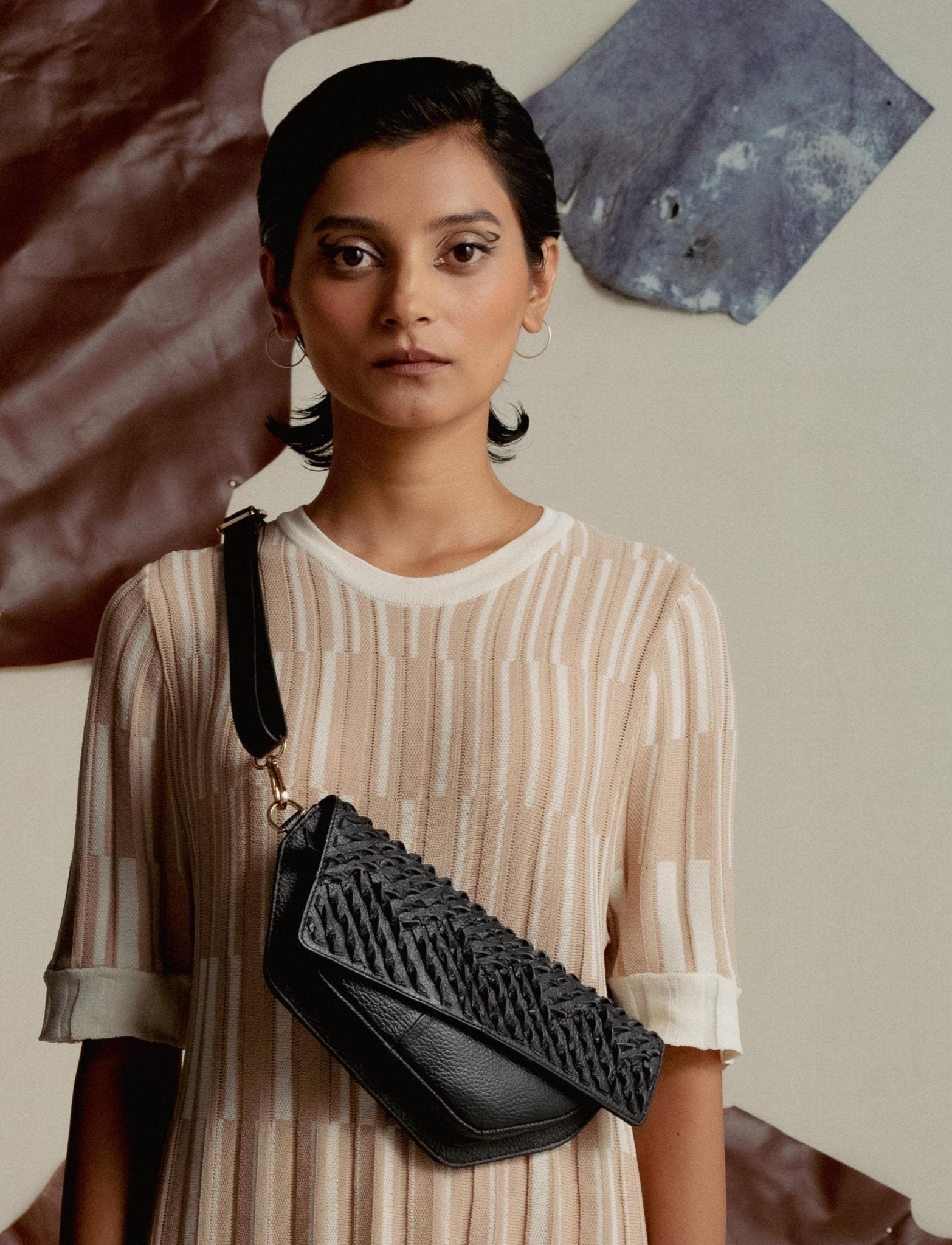 Nitin Bal Runway in Black Khai Crossbody - CiceroniWalletEconock