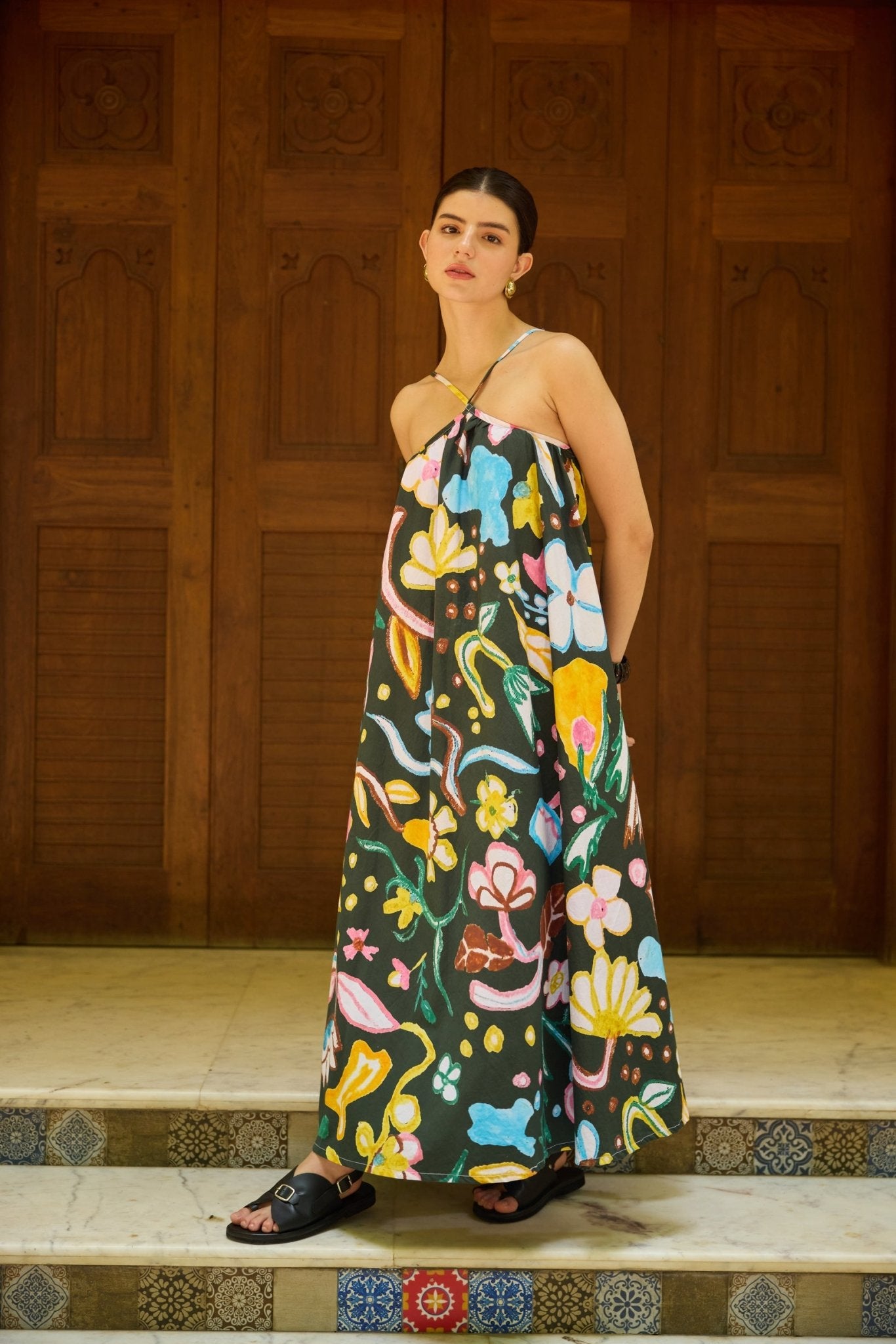 Noir Maxi Dress - CiceroniDressesHappi Space