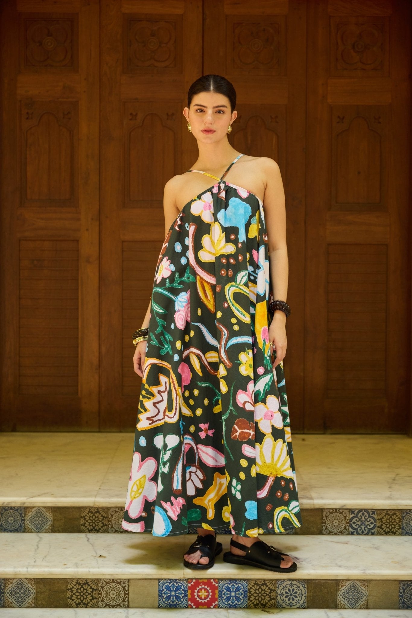Noir Maxi Dress - CiceroniDressesHappi Space