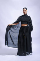 Noir Rhythm Bralette Set - CiceroniLehenga SetJayati Goenka