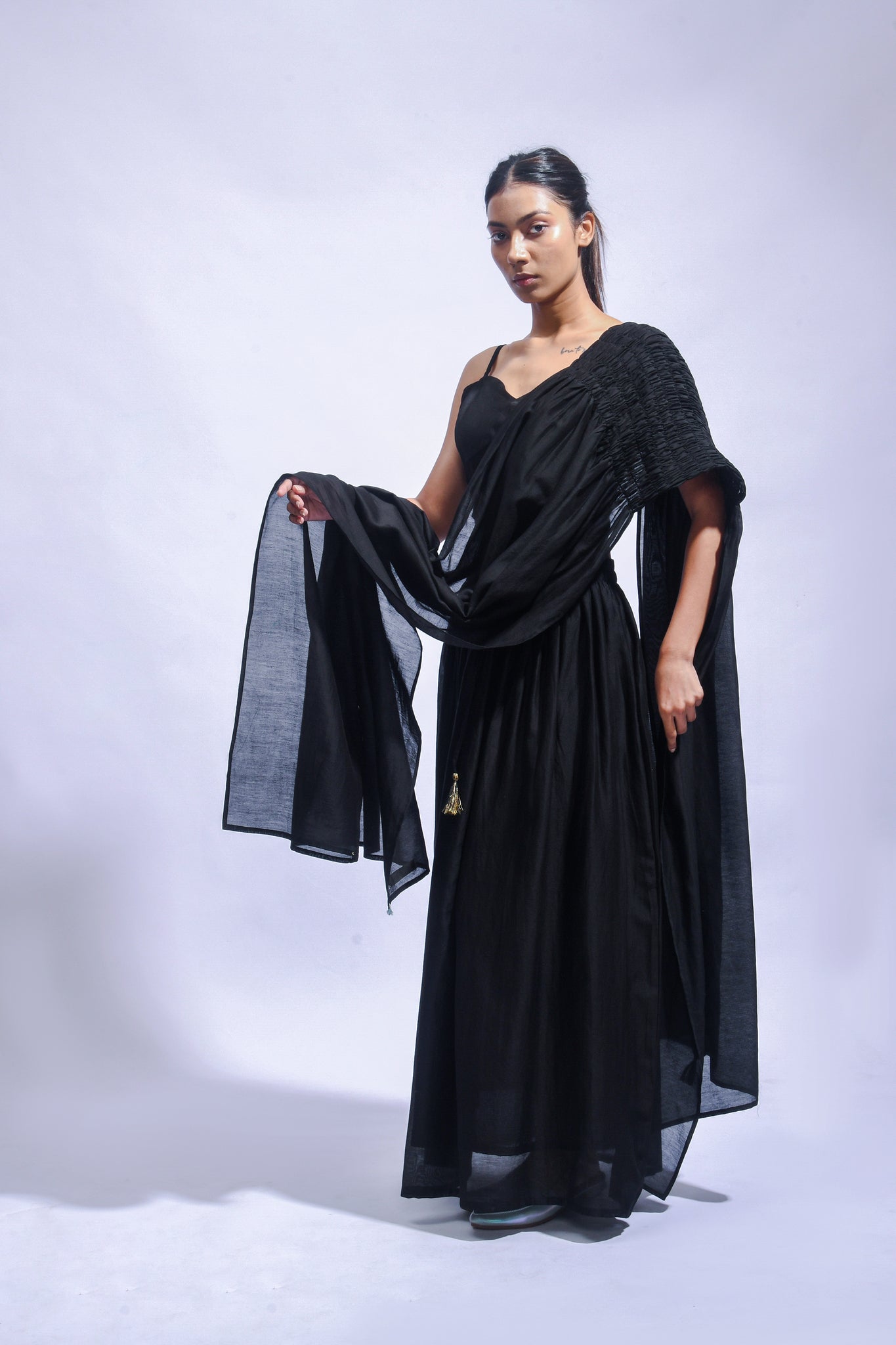 Noir Rhythm Bralette Set - CiceroniLehenga SetJayati Goenka