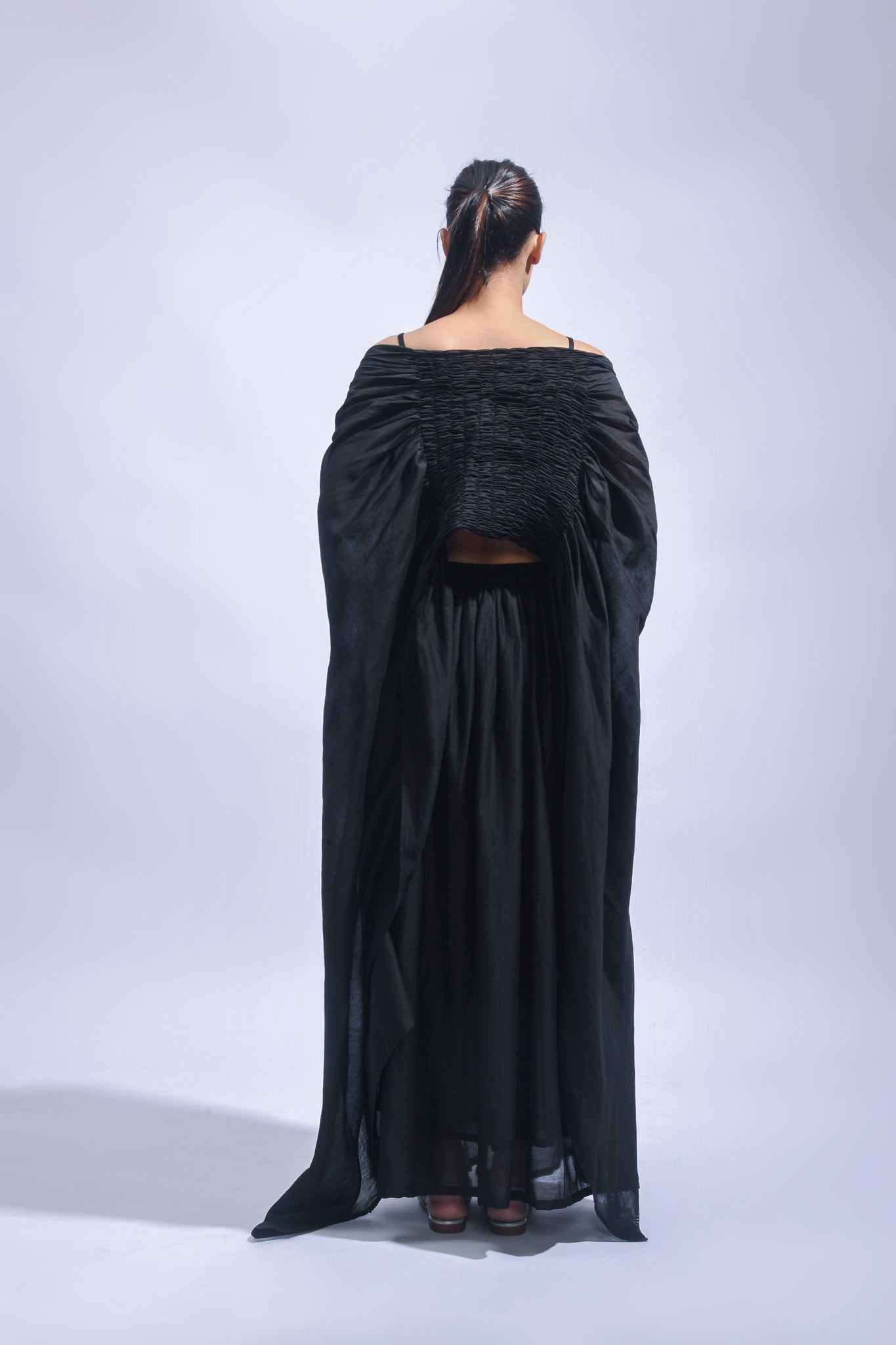 Noir Rhythm Bralette Set - CiceroniLehenga SetJayati Goenka