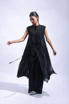 Noir Yoke Chanderi Set - CiceroniKurta Set, Everyday WearJayati Goenka