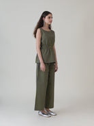 Nokaze Purple Lime Gingham Top - CiceroniWomen ShirtsShades of India