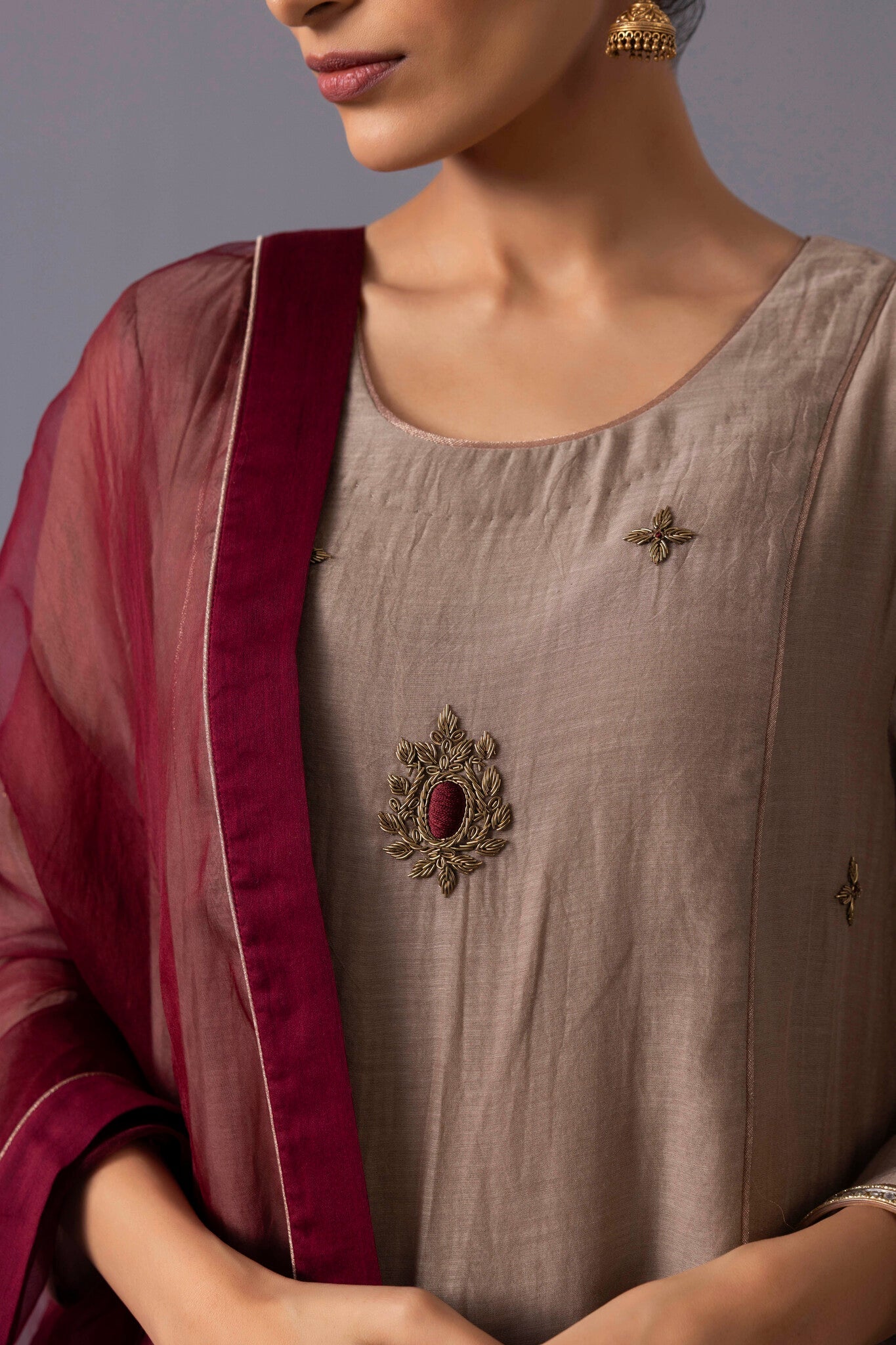 Noor Kurta Set - Beige - CiceroniKurta SetsLabel Shreya Sharma