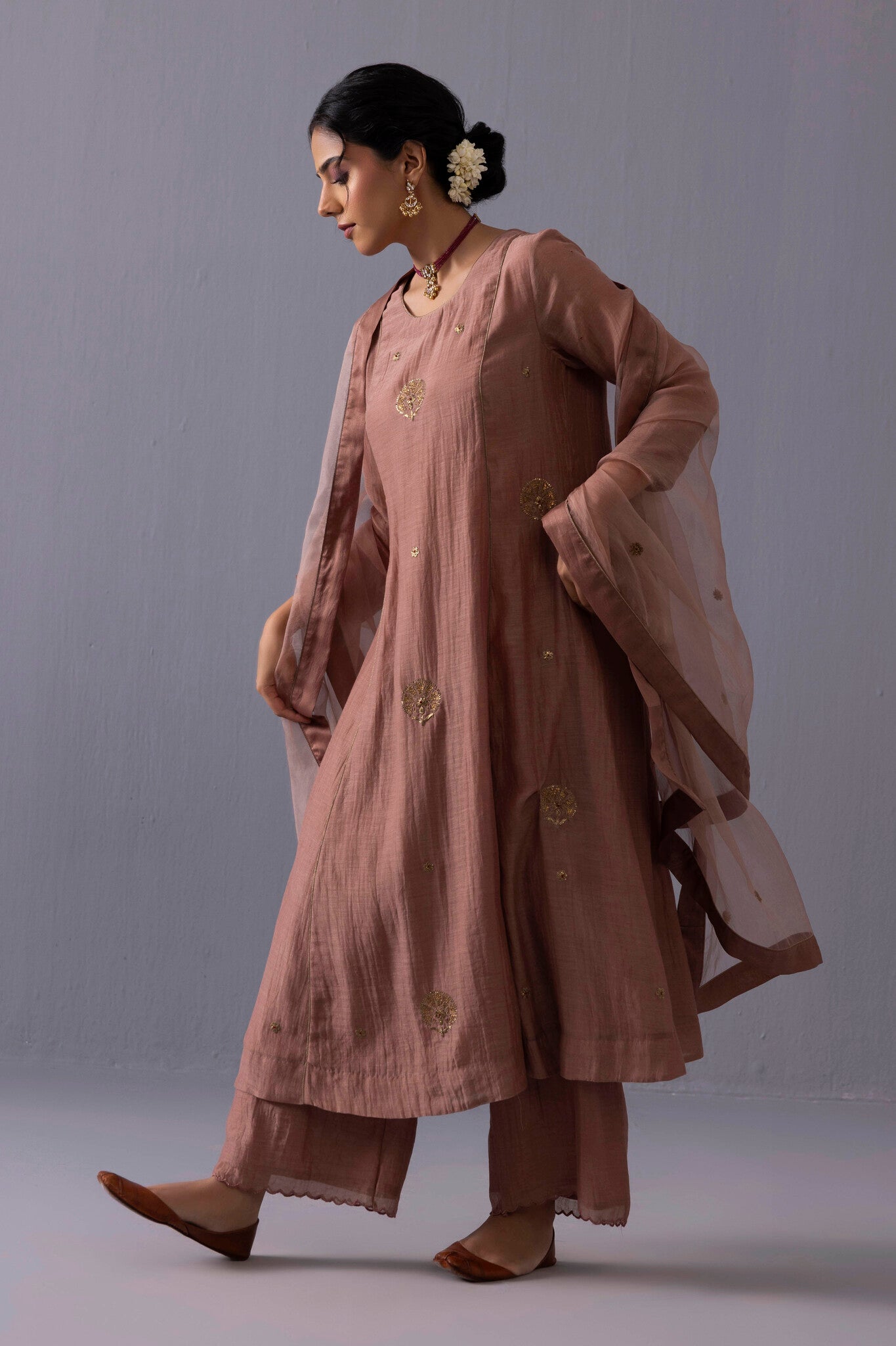 Noor Kurta Set - Brown - CiceroniKurta SetsLabel Shreya Sharma