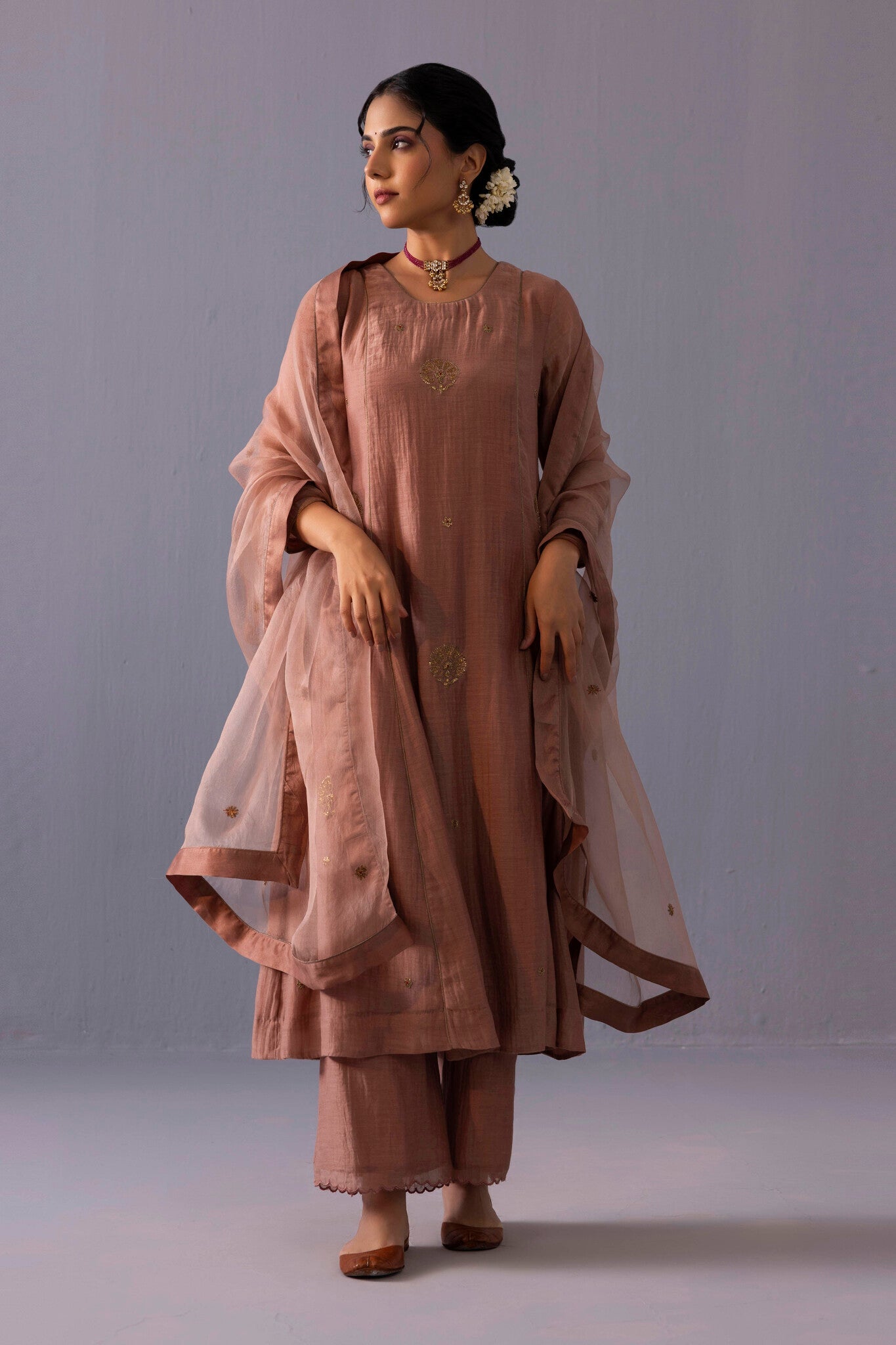 Noor Kurta Set - Brown - CiceroniKurta SetsLabel Shreya Sharma