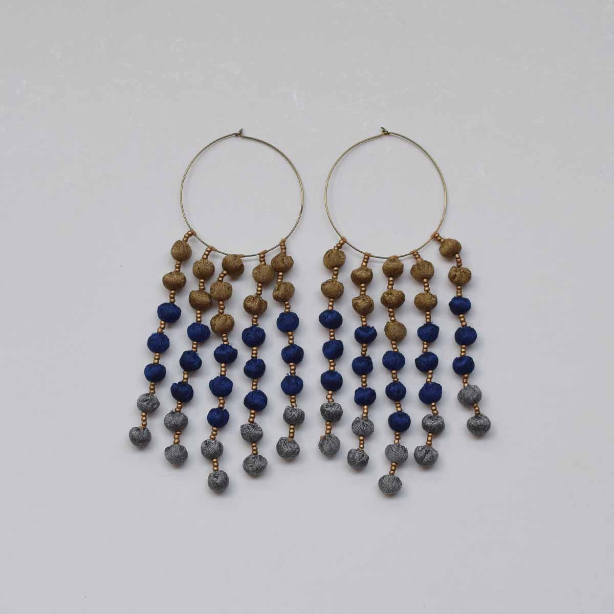 Noor Long Earrings - Beige - CiceroniEarringPaulami