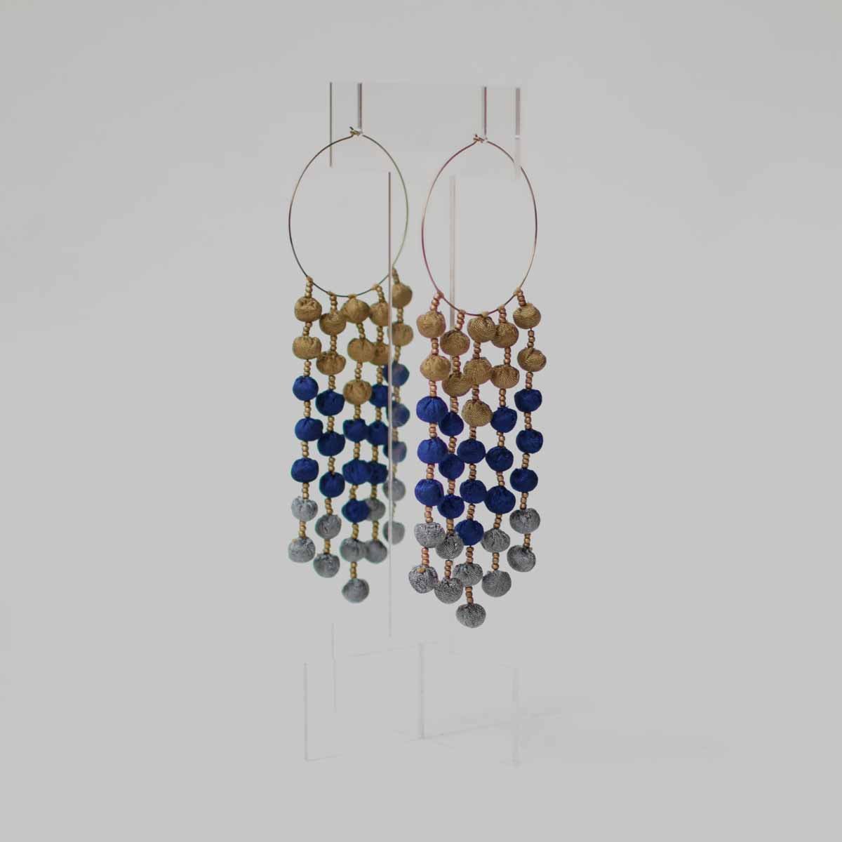 Noor Long Earrings - Beige - CiceroniEarringPaulami
