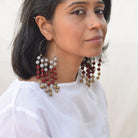 Noor Long Earrings - Grey - CiceroniEarringPaulami