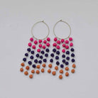 Noor Long Earrings - Hot Pink - CiceroniEarringPaulami