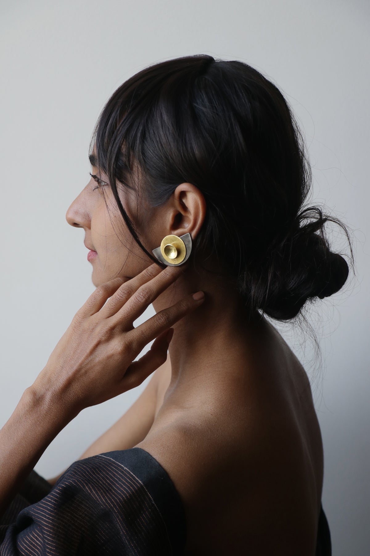 Nova - Half Moon Earring - Black - A - CiceroniEarringsLukka Chuppi