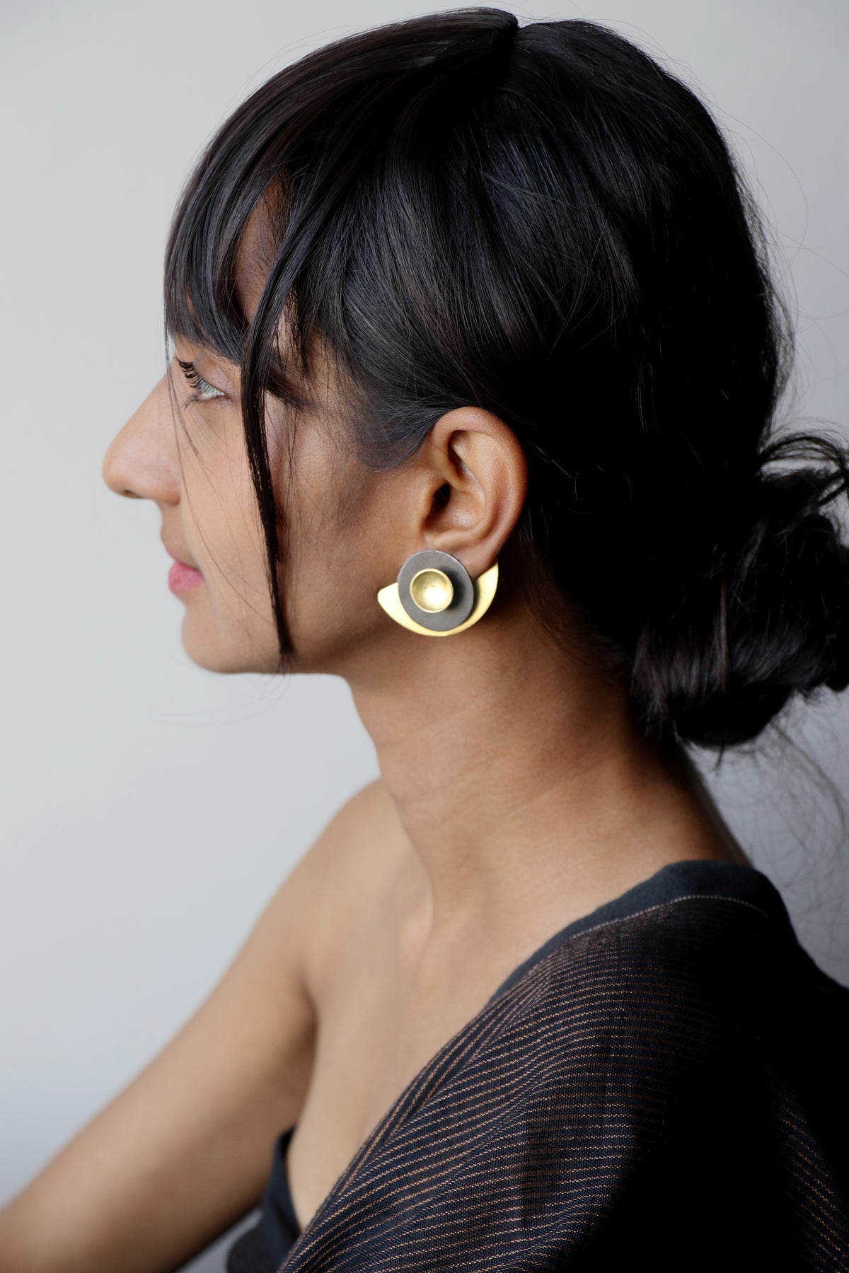 Nova - Half Moon Earring - Black - CiceroniEarringsLukka Chuppi