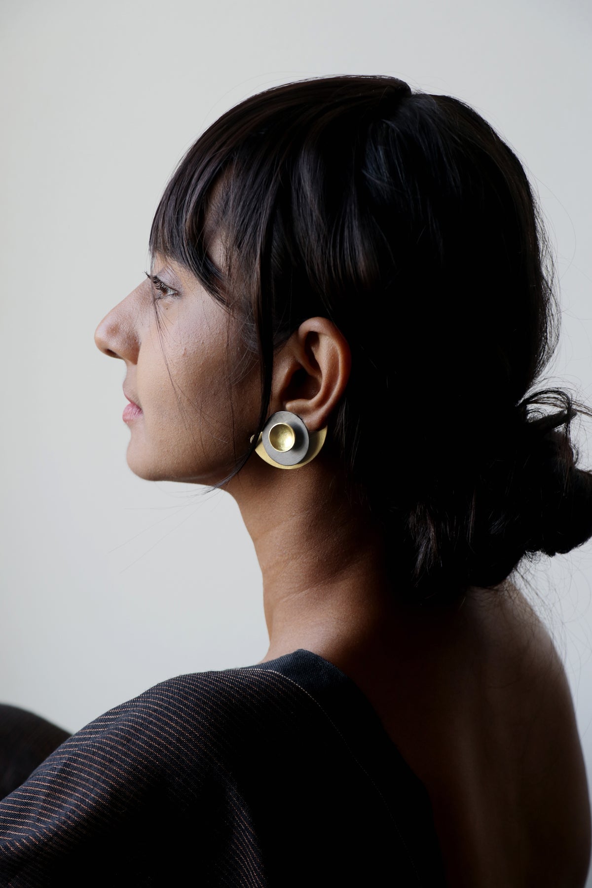 Nova - Half Moon Earring - Black - CiceroniEarringsLukka Chuppi