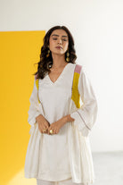 Off White Co-ord Set - CiceroniKurta Set, Festive WearTussah