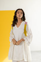 Off White Co-ord Set - CiceroniKurta Set, Festive WearTussah