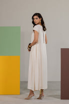 Off-white Dress - CiceroniDressesTussah