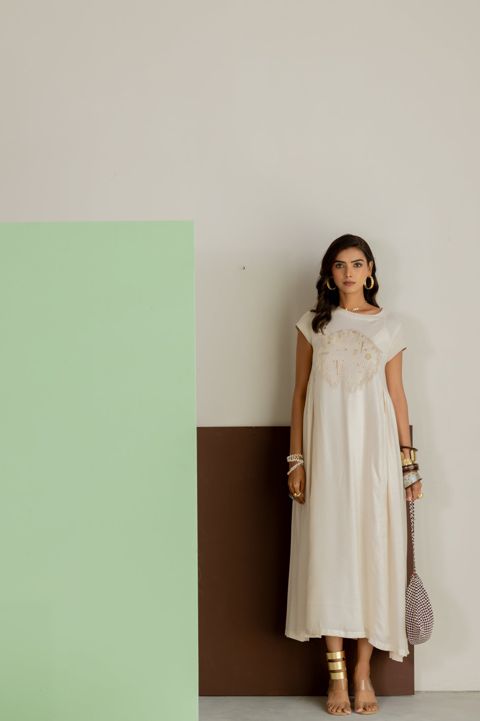 Off-white Dress - CiceroniDressesTussah