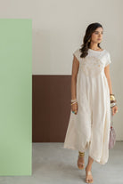 Off-white Dress - CiceroniDressesTussah