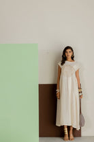 Off-white Dress - CiceroniDressesTussah