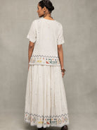 Off-White Folk Motif Jamdani Skord Set - CiceroniSkirt SetSutra Art of Clothing