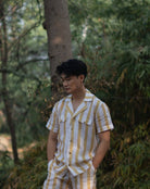 Okinawa Safari Shirt - Yellow Stripe - CiceroniShirtsThe Terra Tribe