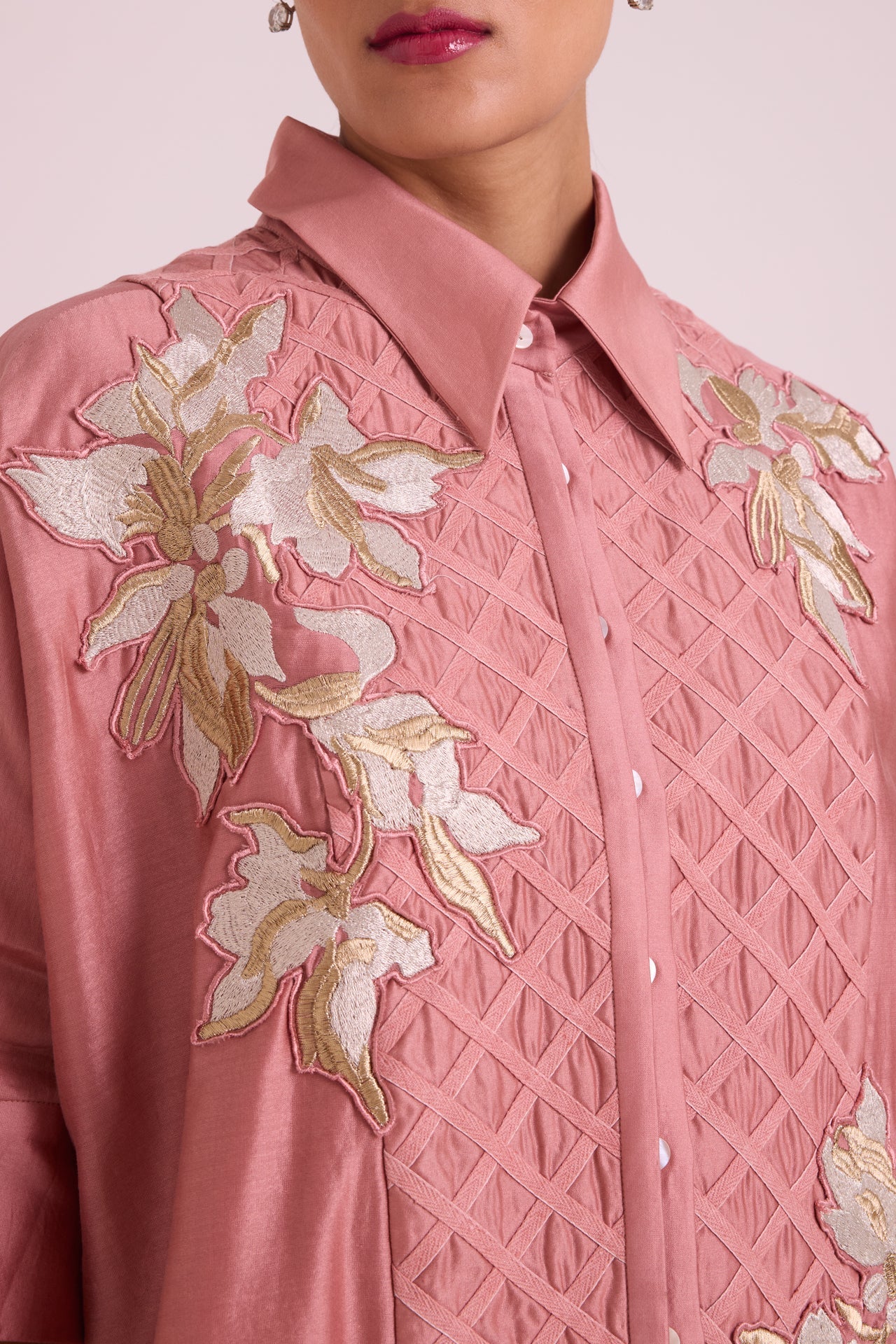 Old Rose Mimi - Framed Shirt Dress - CiceroniDressesMadder Much