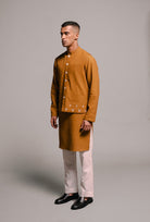 Olive Co - Linen Men's Nehru Jacket - CiceroniJacketsSaphed