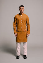 Olive Co - Linen Men's Nehru Jacket - CiceroniJacketsSaphed