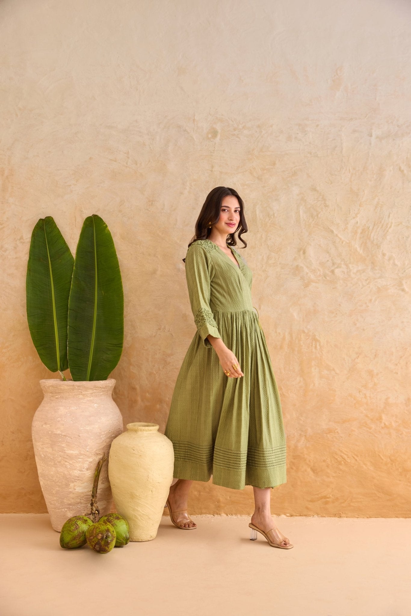 Olive Fern Dress - CiceroniDressesTaro
