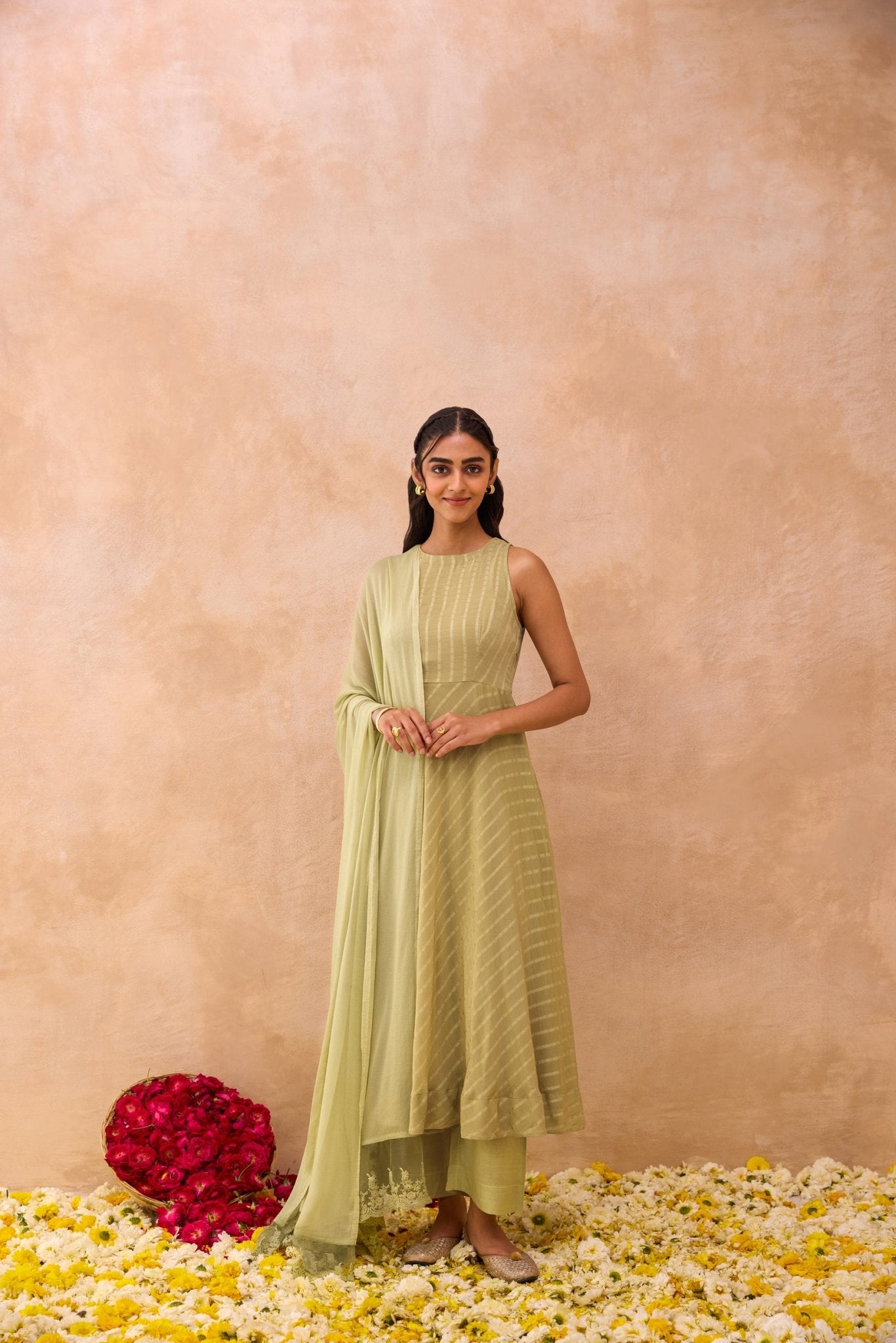 Olive Mist Kurta Set - CiceroniKurta Set, Everyday WearTaro