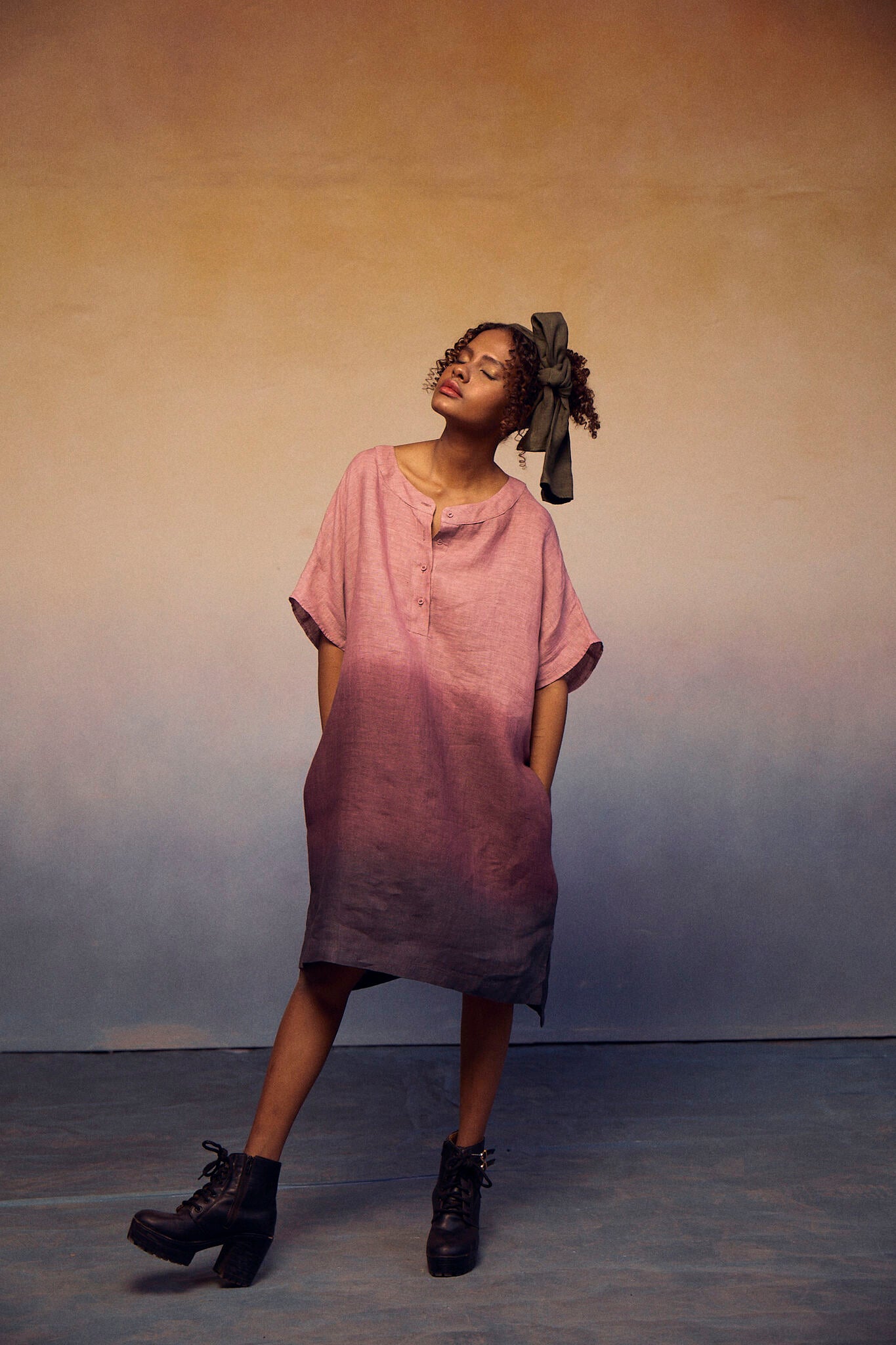 Ombre Block Dress - Lavender - CiceroniDressesPaeony