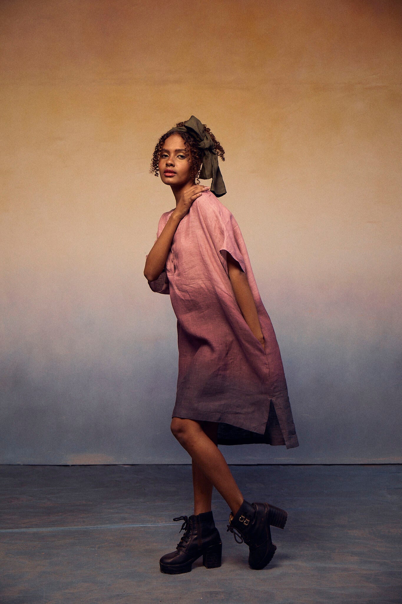 Ombre Block Dress - Lavender - CiceroniDressesPaeony