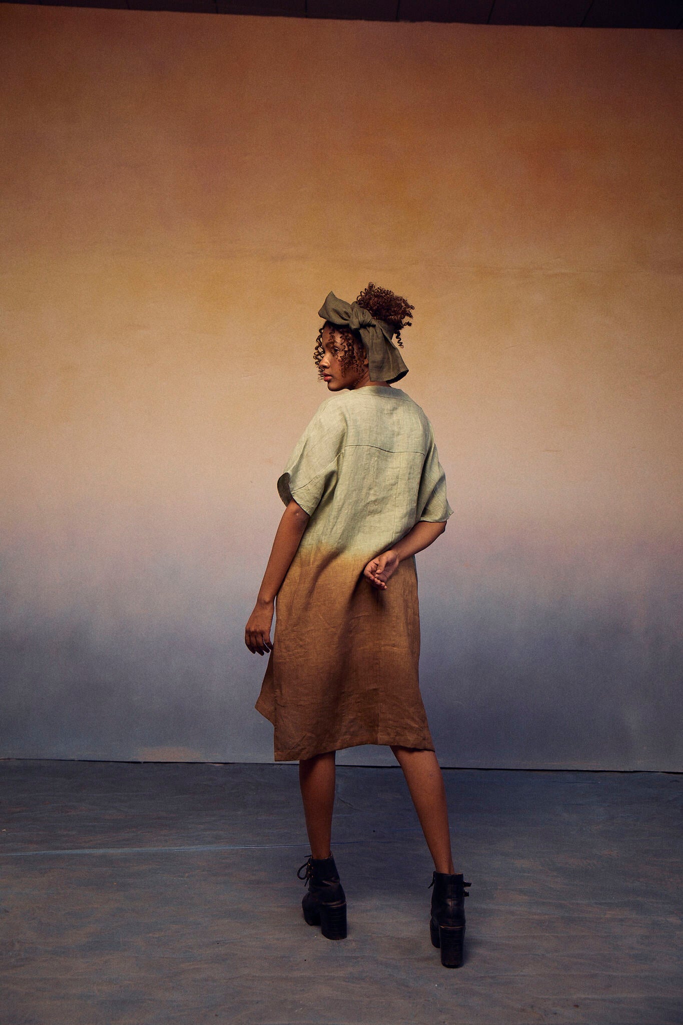 Ombre Block Dress - Pastel Green - CiceroniDressesPaeony