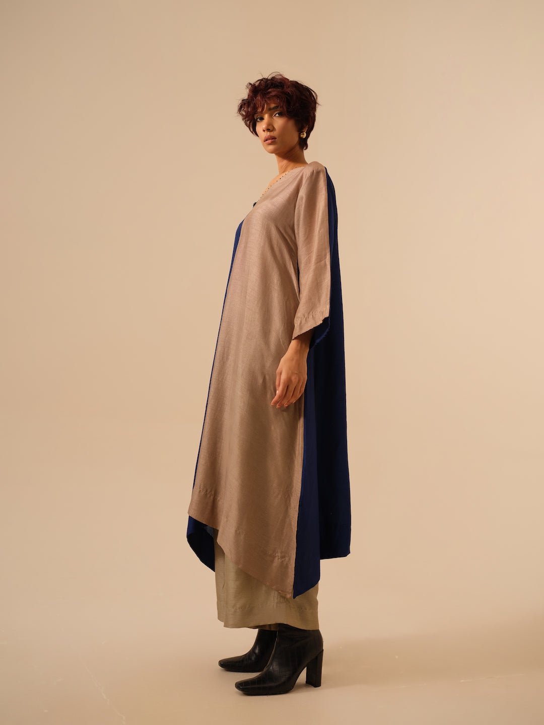 Onyx Tunic in Blue and Grey - CiceroniKurta, Festive WearStoique