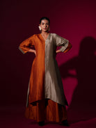 Onyx Tunic in Rust Orange - CiceroniKurta, Festive WearStoique