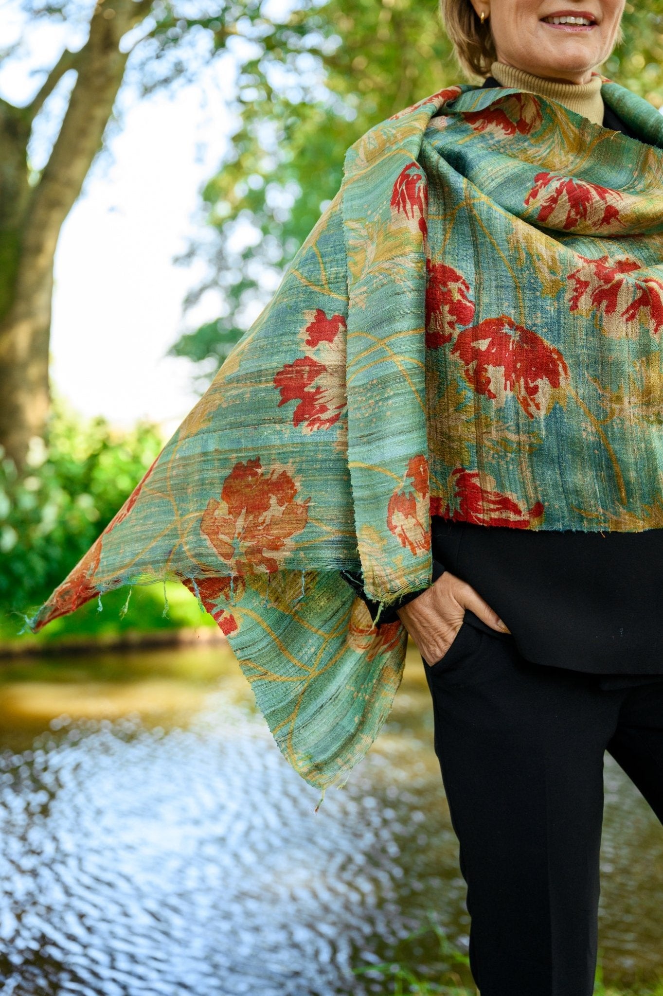 Opal Peace Silk Scarf - CiceroniScarfAeshaane