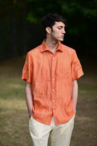 Orange Embroidered Shirt - CiceroniMen ShirtsRAAS Life