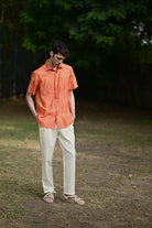 Orange Embroidered Shirt - CiceroniMen ShirtsRAAS Life